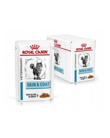 ROYAL CANIN Cat Skin & Coat losos mokré krmivo pre mačky s citlivou kožou 12x 85 g