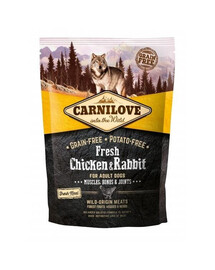 Carnilove Fresh Chicken & Rabbit For Adult 1,5 kg granule pre dospelých psov s kuracím mäsom a králikom