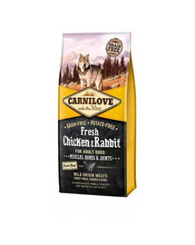 Carnilove Fresh Chicken & Rabbit For Adult 12 kg granule pre dospelých psov s kuracím mäsom a králikom