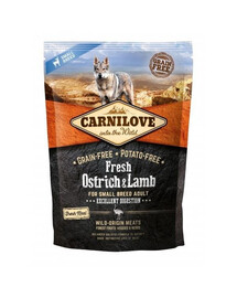 Carnilove Fresh Ostrich & Lamb For Small Breed Adult 1,5 kg granule pro dospělé psy malých plemen s pštrosem a jehněčím masem