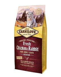 Carnilove Fresh For Adults Cats Chicken & Rabbit 6 kg granule pro dospělé kočky s kuřecím masem a králíkem