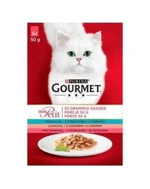 Purina Gourmet Mon Petit Set 6x 50 g súprava vrecúšok pre mačky s tuniakom v omáčke
