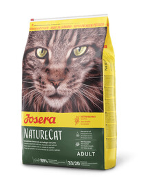 Josera NatureCat bezobilné pelety pre mačky s hydinou a lososom 10 kg