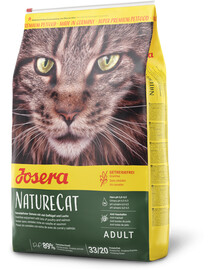 Josera NatureCat 2 kg - bezobilné krmivo pre mačky s hydinou a lososom