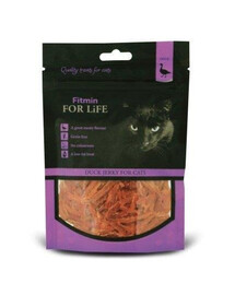 Fitmin For Life Cat Treat Duck Jerky - kousky kachního masa 70g