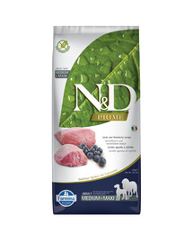 Farmina N&D Prime Dog Lamb Blueberry Adult Medium&Maxi12kg - suché krmivo pro dospělé psy středních a velkých plemen Lamb Blueberry 12kg
