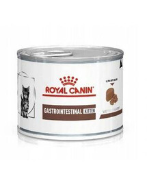  Royal Canin Veterinary Diet Cat Gastrointestinal Kitten Mousse 195 g špecializované krmivo pre mačiatka