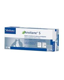 VIRBAC Anxitane S 30 tabliet doplnok stravy pre psy a mačky do 10 kg
