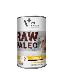 Vet Expert Raw Paleo Dog Adult morčacia konzerva pre psov 400 g