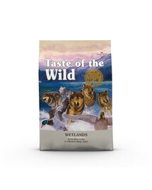 Taste Of The Wild Wetlands 5,6 kg bezlepkové granule pre psov s kačacím, morčacím a prepeličím mäsom