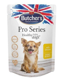 BUTCHER'S ProSeries Pes s kuracími kúskami v omáčke 100 g