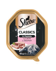SHEBA Classics s lososem 85g - 85g mokré krmivo pro kočky v paštice