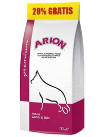 Arion Premium Lamb rice 10kg + 2kg ZADARMO