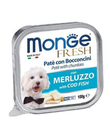 MONGE Fresh paštéta pre psov s treskou 100 g