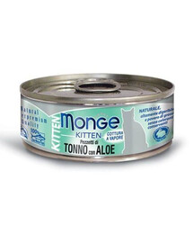 MONGE Kitten Jelly krmivo pre mačiatka tuniak s aloe pre mačiatka 80 g