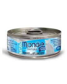 MONGE Natural Cat Cat food tuniak atlantický pre dospelé mačky 80 g