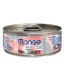 MONGE Jelly Cat tuniak s krevetami pre mačky 80 g