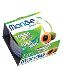 MONGE Fruit Cat krmivo pre mačky tuniak s papája 80 g