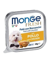 MONGE Fresh Dog Pate s kuracím mäsom pre dospelých psov 100 g