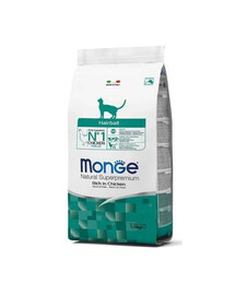 MONGE Cat Hairball granule uľahčujúce prirodzené vylučovanie srsti mačky 400 g