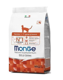 MONGE Cat Senior krmivo pre staršie mačky 400 g