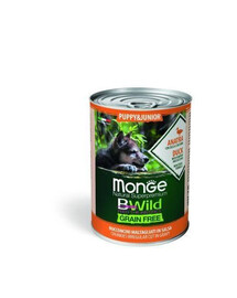 MONGE BWild bezobilné krmivo pre šteňatá kačica 400 g