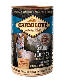 Carnilove Wild Meat Salmon & Turkey 400g - granule pre psov losos morka 400g
