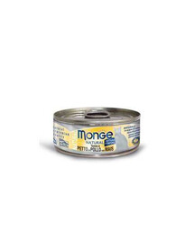 MONGE Natural Cat Tuna s kuracím mäsom a kukuricou 80 g mokré krmivo pre dospelé mačky 80 g