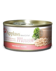 APPLAWS Cat Mousse Can 70 g Mokré krmivo pre mačky s lososom 70 g
