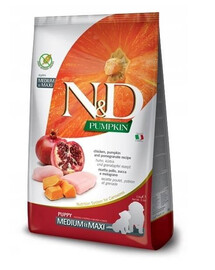 FARMINA N&D Pumpkin Dog Puppy Medium & Maxi kura, tekvica a granátové jablko granule pre šteňatá, kura, tekvica a granátové jablko 2,5 kg