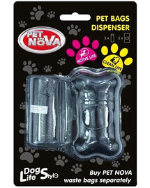 Pet Nova Dog Life Style Dávkovač na vrecká a jednu rolku 20 ks, čierny
