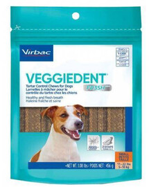 VIRBAC Veggiedent Fresh S (5-10 kg) žuvacie maškrty pre psov 15 ks