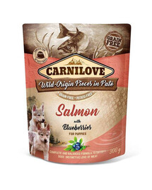 Carnilove Salmon & Blueberries Puppy 300 g kapsička pre šteňatá s lososom a čučoriedkami