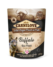 Carnilove Wild Buffalo & Rose petals 300 g kapsička s byvolím mäsom a okvetnými lístkami ruží