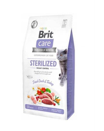 Brit care cat grain-free sterilized weight 2 kg granule pre dospelých, sterilizované mačky a mačky s nadváhou