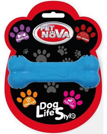 Pet Nova DOG LIFE STYLE Treat bone 11 cm modrá, hovädzia príchuť
