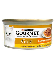 Purina Gourmet Gold Chicken in a tasty sauce 85 g vrecko pre mačky