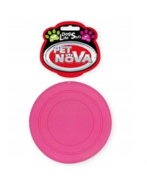 DOG LIFE STYLE Frisbee mätová príchuť hračka pre psov 18 cm, farba ružova