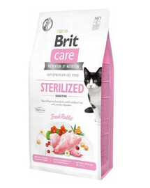 BRIT Care Cat Grain-Free Sterilized Sensitive 7 kg granule pre mačky po sterilizácii, s králikom 7 kg