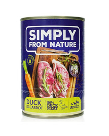SIMPLY FROM NATURE mokré krmivo pre psov kačica s mrkvou 400 g