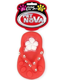 PET NOVA Šľapky "japonský" hračka pre psa 15 cm červená