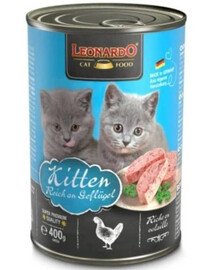 LEONARDO Quality Selection Kitten mokré krmivo pre mačiatka, hydina 400 g