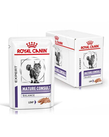 ROYAL CANIN VHN Cat Mature Consult Balance Loaf mokré krmivo pre staršie mačky 12x 85 g