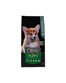 Farmina Cibau Puppy Medium 12 kg + 2 kg granule pre šteňatá strednej veľkosti 14 kg