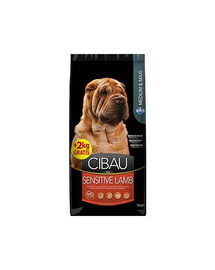 Farmina CIBAU Sensitive Lamb Medium Maxi 12 kg + 2 kg - granule, vhodné pre dospelých psov stredných a veľkých plemien, s jahňacou príchuťou