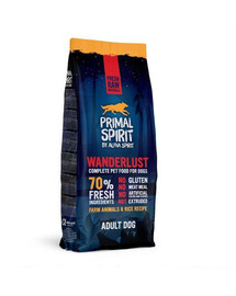 Primal Wanderlust Dog Food 12 kg - polotučné granule pre dospelých psov.