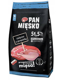 Pán Mięsko 9 kg granule pre šteňatá, teľacie mäso s prepeličkou L 9 kg