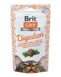 Brit Care Cat Snack Digestion 50g - pochúťka na podporu trávenia pre dospelé mačky