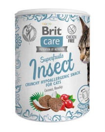 Brit Care Cat Snack Superfruits Insect 100 g maškrta pre dospelé mačky s potravinovou intoleranciou