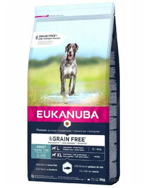 Eukanuba Grain Free - granule pro dospělé psy velkých plemen, 3 kg